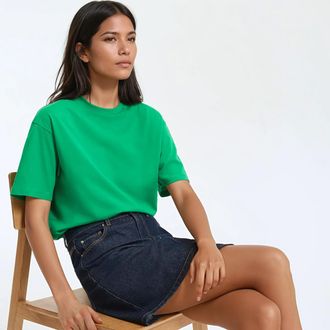 La Redoute Collections T-shirt loose, ronde hals, korte mouwen