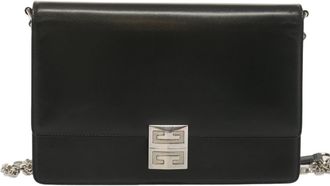 Givenchy 4G Black Leather Shoulder Bag (Pre-Owned)