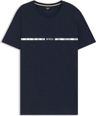 HUGO BOSS Tops, Heren, Blauw, L, Katoen, TShirt MC coton logo