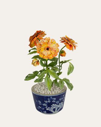 Tommy Mitchell Sweet Pea April Birth Flower in White Terracotta Pot
