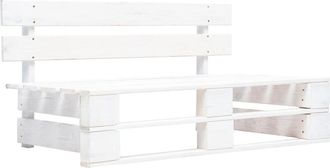 vidaXL Banco De Pal&eacute;s Para Jard&iacute;n Madera Blanco Vidaxl