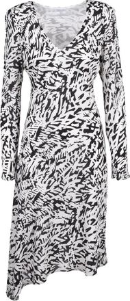Patrizia Pepe Long Flared Dress - White/Black