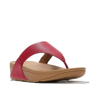 FitFlop Lulu Leather Toe Post Sandals in Burnt Berry at Nordstrom, Size 11