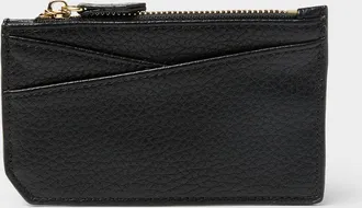 Simons Womens Angular-pocket pebbled card holder