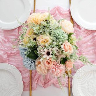 OEM Caminos De Mesa, Camino De Mesa, 90300 Cm, Tela De Gasa, Festivales, Bodas, Celebraciones, Despedidas De Soltera, Baby Showers Y Fiestas, Rosa