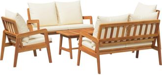 vidaXL Conjunto Bistro 5 Pcs Marr&oacute;n 75 X 45 X 38cm Vidaxl