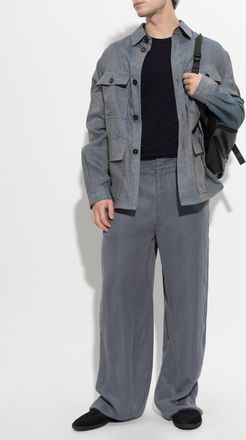 Giorgio Armani Linen Jacket, Mens, Blue