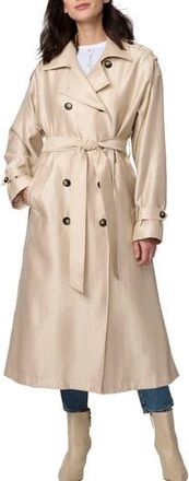 Bernardo Golden Luster Double Breasted Trench Coat in Light Khaki at Nordstrom Rack, Size Xx-Large