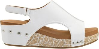 Corkys Footwear Womens Volta Ii Wedge Sandal In White Combo