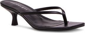 Madden Girl Charlenne Kitten Heel Thong Sandal in Black Paris at Nordstrom Rack, Size 8.5