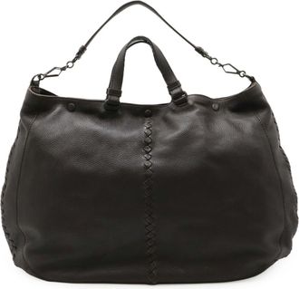 Bottega Veneta Intrecciato Black Brown Intrecciato Handbag Tote Bag (Pre-Owned)