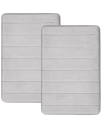 Truly Soft Solid Memory Foam Set Of 2 Bath Rugs