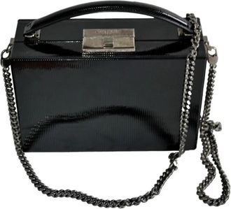 Saint Laurent Black Leather Top Handle Bag