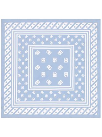 Dolce & Gabbana DNA zijden sjaal met logoprint - Blauw