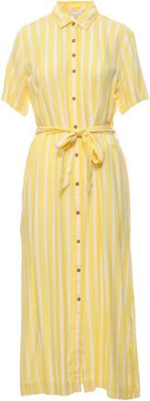 Barbour Shirt Dresses, female, Yellow, Size: S Adelaide Maxi Shirt Dress
