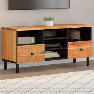 vidaXL Vidaxl - Mueble De Tv Madera Maciza De Acacia 100x33x46 Cm