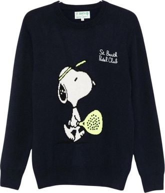 MC2 Saint Barth Heron Sweater - Heren - Ronde hals truien - Blauw - L - Wol - Truien & Vesten