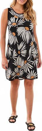 Tribal Reversible A-Line Dress In Black-0002