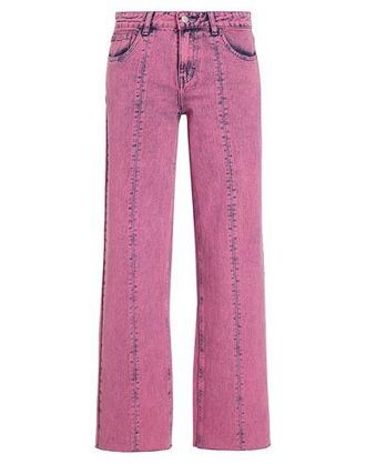 8 by YOOX ACID-WASH ORGANIC COTTON DENIM MID-RISE RELAXED JEANS