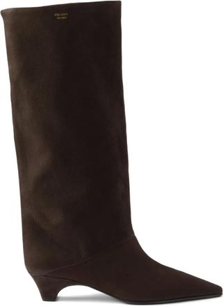 Prada Stivali a punta 40mm - Marrone