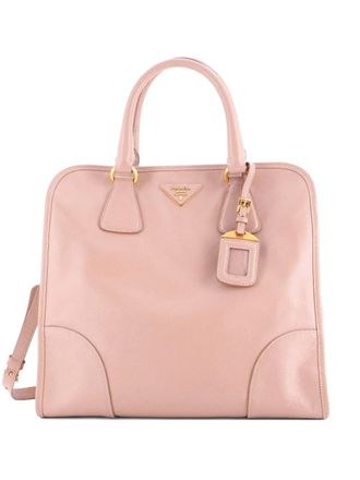 Prada Convertible Shopping Saffiano Leather Large tote bag - Beige