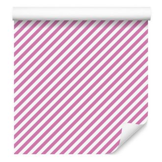 OEM Carta Da Parati A Righe Rosa Cipria, Composizione Armoniosa 50x1000 Cm