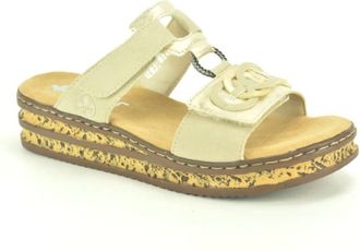 Rieker Schoenen, Dames, Beige, 37 EU, Muil 2velcro kurk Z