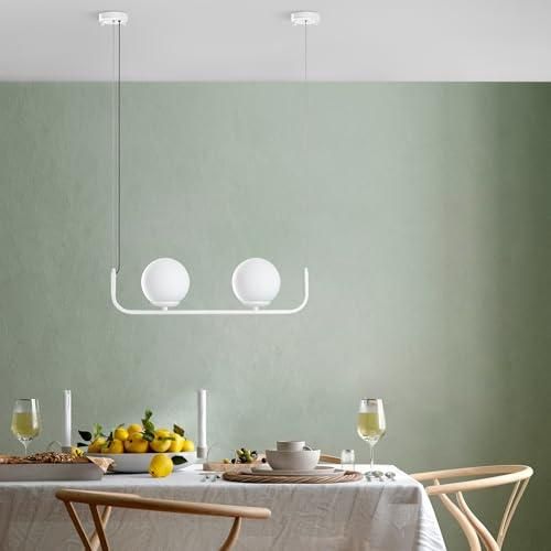 Fischer & Honsel Kronleuchter - Weiß Mit Klarem Acryl-Behang, 120 Cm Hoch, Perfekt Für Festliche Beleuchtung
