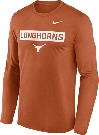 Nike Texas Primetime Legend 2-Hit Nike Mens Dri-FIT College Long-Sleeve T-Shirt in Orange | NKGT81FTXE-6TH