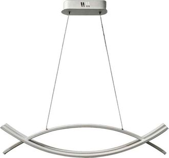 Trade Shop TrAdE Shop Traesio - Lampadario A Sospensione Led 2 Linee Curve Bianco 42w Cct Tre Tonalita Di Luce Lp-27-b3c
