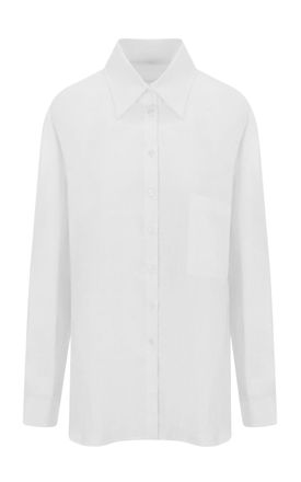 Aexae Womens Linen Woven Shirt - White/brown - Moda Operandi