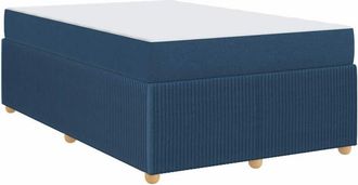 vidaXL Estructura De Cama Con Colch&oacute;n Azul 120 X 190 Cm Tela Vidaxl