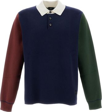 Paul Smith Cotton-Blend Long-Sleeved Polo Sweater