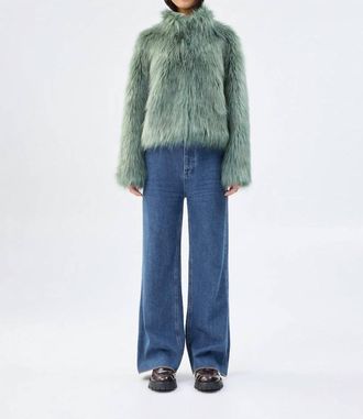 Unreal Fur Womens Fur Delish Jacket In Sage