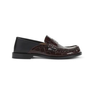 Loewe Brown Two-Tone Loafers