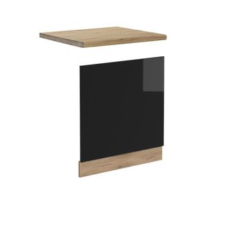 Vicco Panel Frontal R-line, Negro Brillo Intenso, 60 Cm, Et Roble