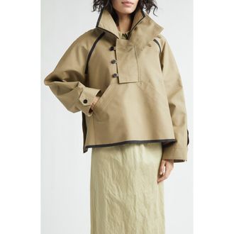 Nackiy&eacute; Fisherman Overcoat in Khaki Beige at Nordstrom, Size 10 Us
