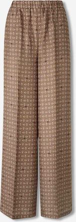 Max Mara Printed Silk Trousers