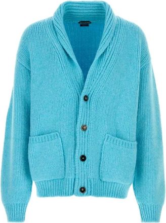 Tom Ford Cashmere Shawl Collar Cardigan - Heren - Cashmere truien - Blauw - L - Kasjmier - Truien & Vesten