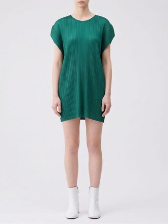 Pleats Please Issey Miyake Mini abito a tubino July in cr&ecirc;pe plissettato