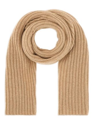 Peuterey ribbed-knit scarf - Brown