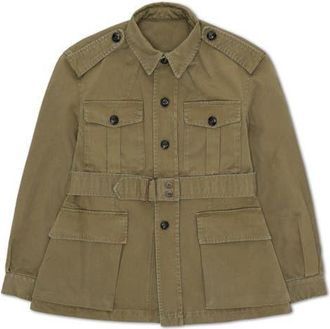 Fortela WMadison Sahariana Cotton Jacket in Green at Nordstrom, Size 42 Eu