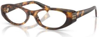 Miu Miu 53mm Oval optical glasses in Tortoise at Nordstrom