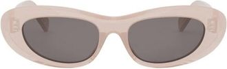 Celine Rectangle Full Rim Sunglasses - Beige