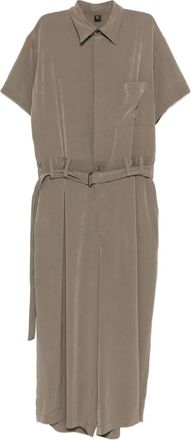 Yohji Yamamoto Tuta intera con cintura - Toni neutri