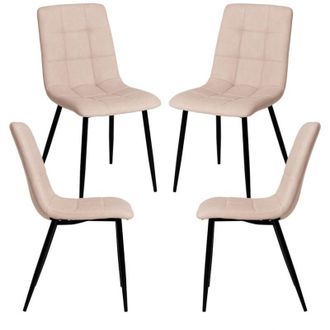 Regalos Miguel Regalos Miguel - Packs Sillas Comedor - Pack 4 Sillas Stuhl Polipiel - Beige