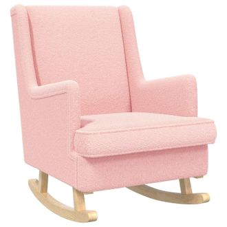 vidaXL Mecedora Rosa 62 X 80 X 85 Cm Boucl&eacute; Vidaxl