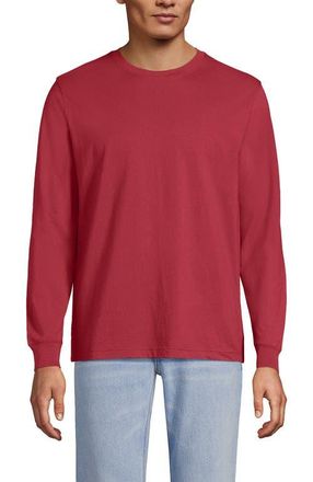 Lands End Super-T Long Sleeve T-Shirt in Rosewood at Nordstrom, Size Small