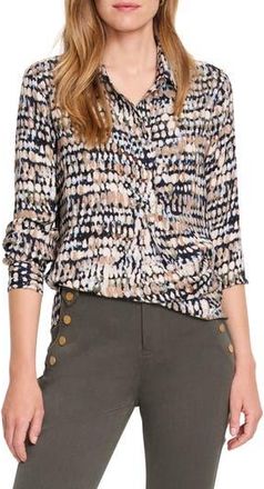 Nic+Zoe Harvest Dot Button-Up Top in Neutral Multi at Nordstrom Rack, Size Xx-Large