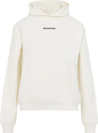 Balenciaga Hoodies & sweatvesten, Dames, Beige, XS, Katoen, Hoodie met medium pasvorm